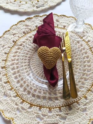 Sousplat crochê ágape luxo