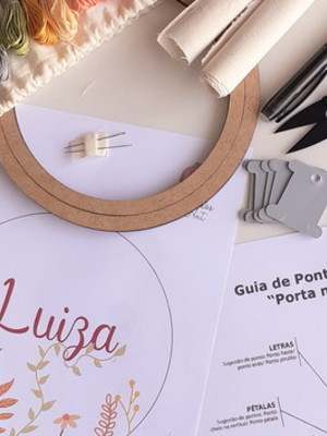 Kit para bordar personalizado - porta maternidade