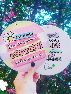 Vira mate cevador - impressão colorida total - dia da mulher
