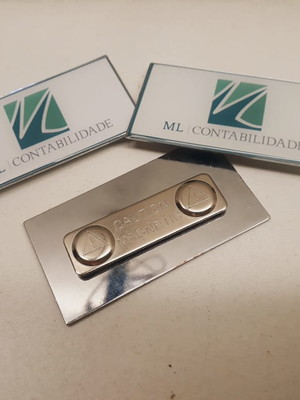 Boton magnético metal resinado tam g - 10un
