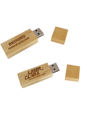Pen drive bambu 16 gb - personalizado