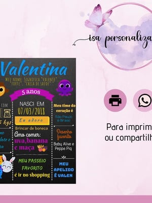 Chalkboard personalizado - bolofofos