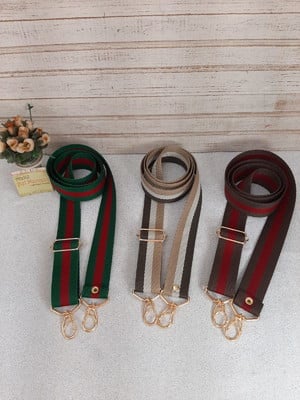 Alça transversal para bolsa verde/vermelho completa 125x3 cm