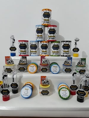 Kit festa diário de um banana com 60 lembrancinhas