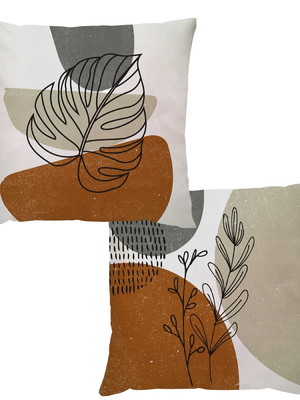 Kit 2 capas de almofadas decorativa boho terracota 45x45cm