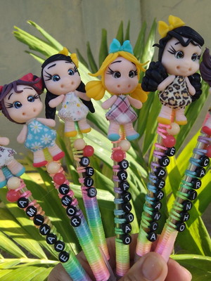 Canetas personalizadas em biscuit