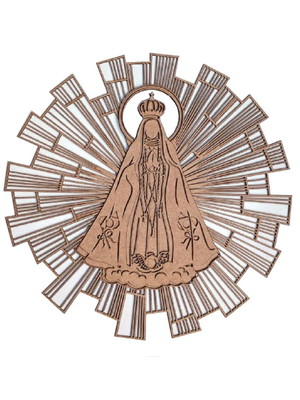 Mandala nossa senhora aparecida do brasil com esplendor 60cm
