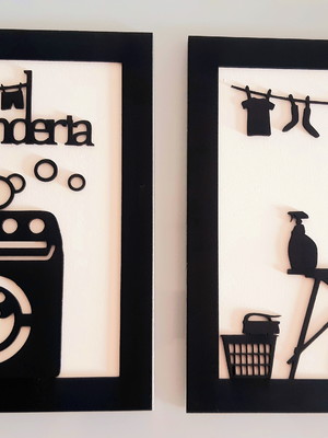Quadros lavanderia r$ 60 00 cada