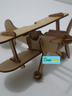 10 avião biplano puzzle brinquedo miniatura decoracao mdf 3m