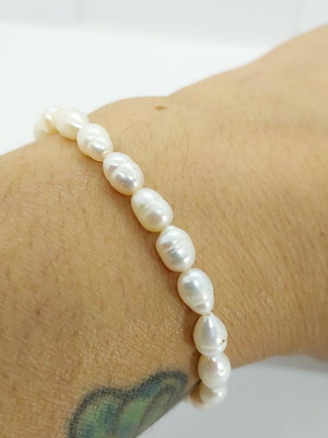 Pulseira pérola água doce