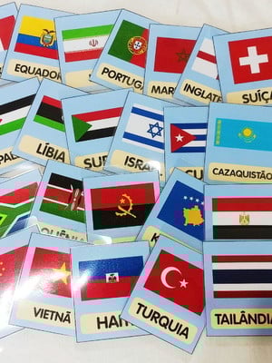 Flashcards: bandeiras (mais de 90 peças)