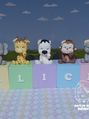 Cubo personalizado safari menina