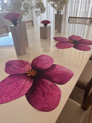 Jogo americano flor rosa
