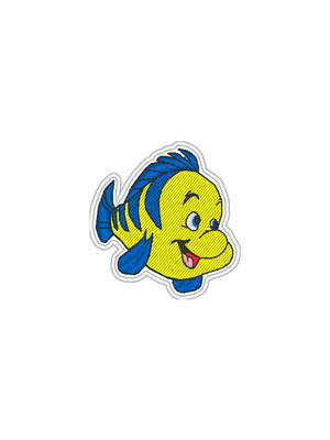 Patch bordado termocolante pequena sereia - linguado