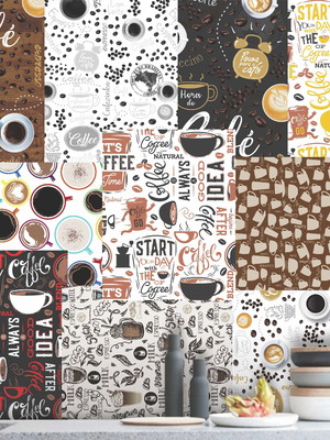 Lambe lambe kit cartaz café cafeteria adesivo coffee l238