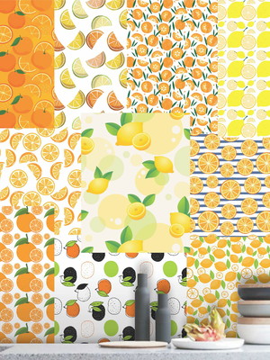 Lambe lambe kit cartaz frutas laranjas adesivo frutaria l241