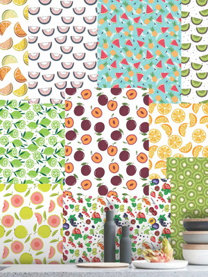 Lambe lambe kit cartaz frutas laranjas adesivo frutaria l245