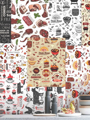 Lambe lambe kit cartaz churrasco adesivo carne assada l248