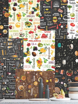 Lambe lambe kit cartaz cozinha comida adesivo lanches l249