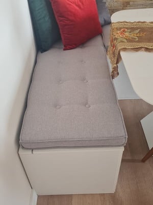 Futon assento linho sob medida