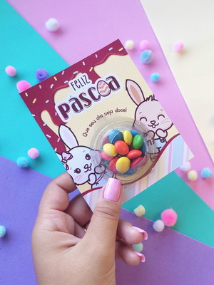 Card com coloreti (doces)- páscoa