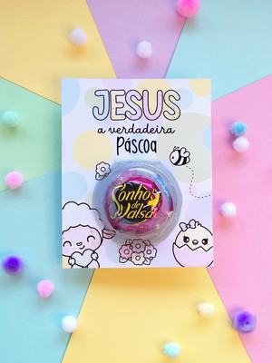 Card com bombom- páscoa