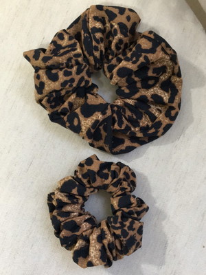 Kit 2 rabicó scrunchie laço de cabelo de malha xuxinha