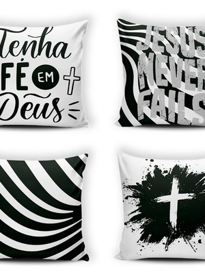 Kit 4 capas de almofada