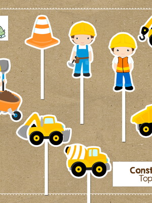 Topper festa construção