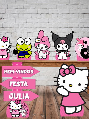 Kit display hello kitty e sua turma - mdf
