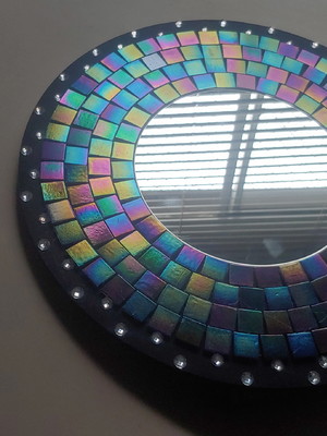 Mandala mosaico com espelho