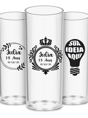 Kit 30 copos long drink transparente