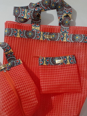 Bolsa de praia tela treliça