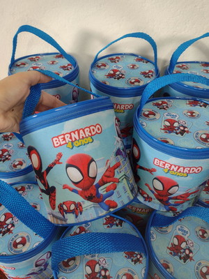 Frasqueira lembrancinha personalizada spidey e seus amigos