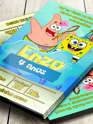 Convite digital bob esponja