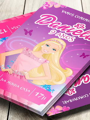 Convite digital barbie