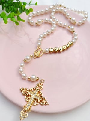 Terço nossa senhora aparecida luxo personalizado