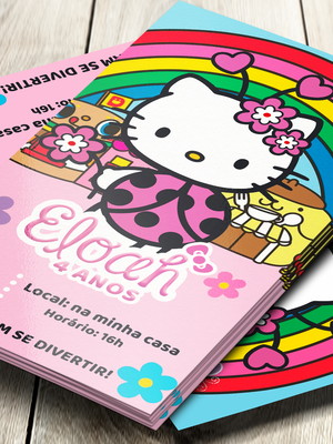 Convite digital hello kitty