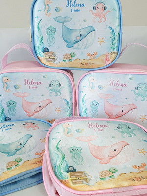 Bolsa personalizada fundo do mar sereia