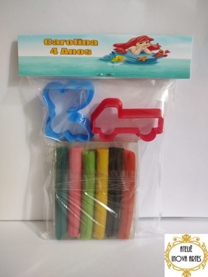 Kit massinha personalizada pequena sereia