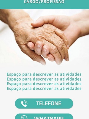 Cartao de visita digital interativo - cuidadora de idosos