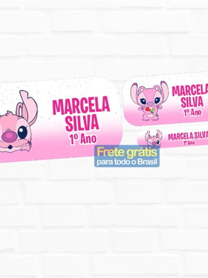 Etiqueta escolar angel 130un frete grátis
