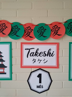 Decoração parede festa japão