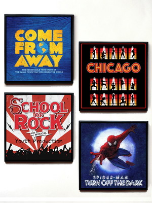 Kit de quadros musicais broadway