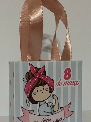 Lembrança dia das mulheres - sacolinha