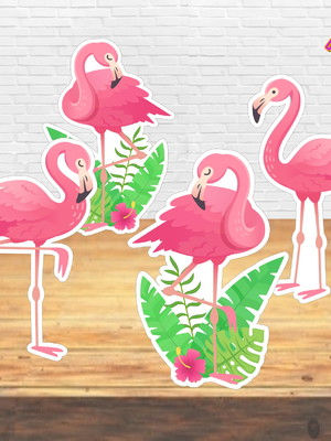 4 display para mesa flamingo 25 cm - com base