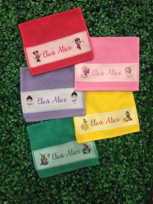 Kit com 5 toalhinhas personalizadas