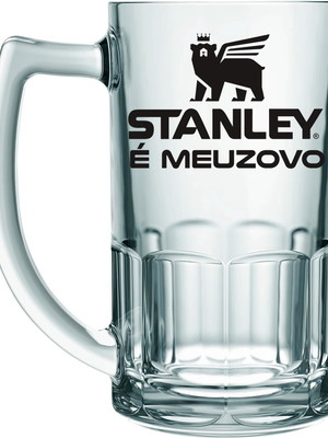 Caneca chopp vidro stanley é meu zovo 340ml