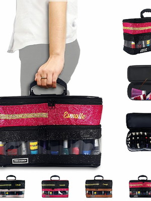 Necessaire-bolsas esmalteria para 40 esmaltes rsm preta