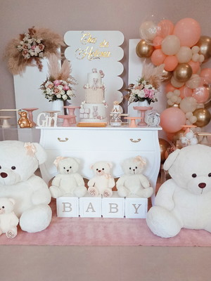 Decoração chá bebê menina(locação)